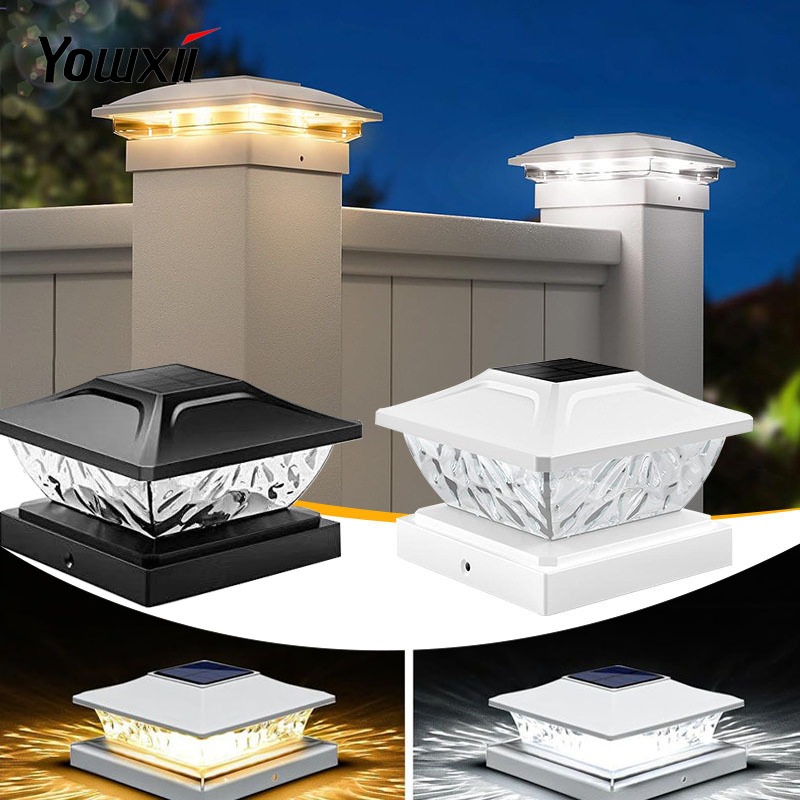 YOWXII 【รุ่นใหม่】โคมไฟหัวเสา โคมหัวเสาโซล่าเซลล์ Solar Light ไม่เสียค่าไฟ การควบคุมแสงอัจฉริยะ