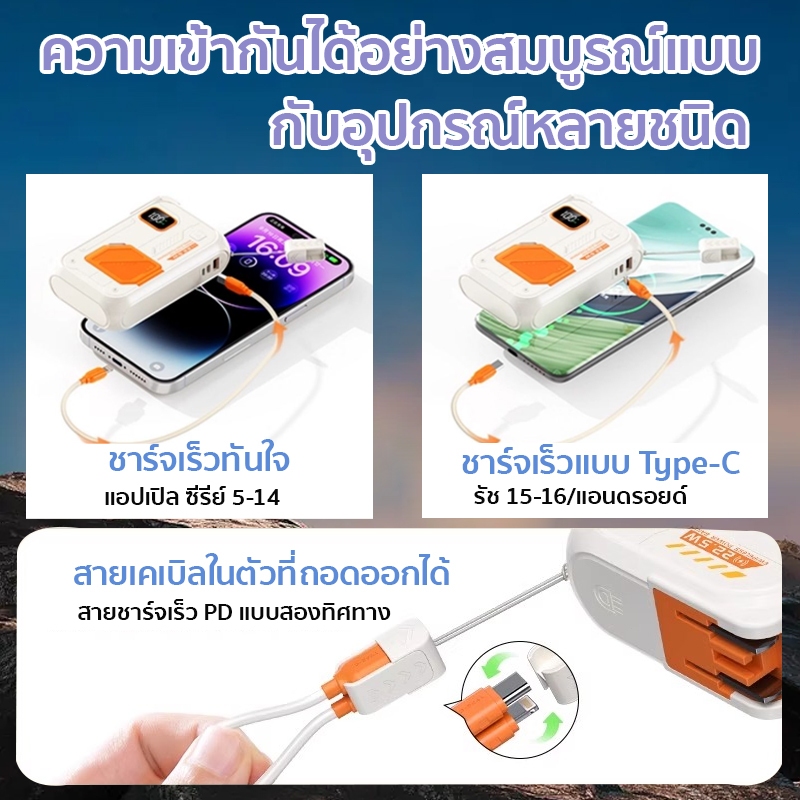 [China CCC] พาวเวอร์แบงค์ Powerbank 30000/50000mAh แบตสํารอง Magnetic ชาร์จเร็วPD35W - รูปที่ 4
