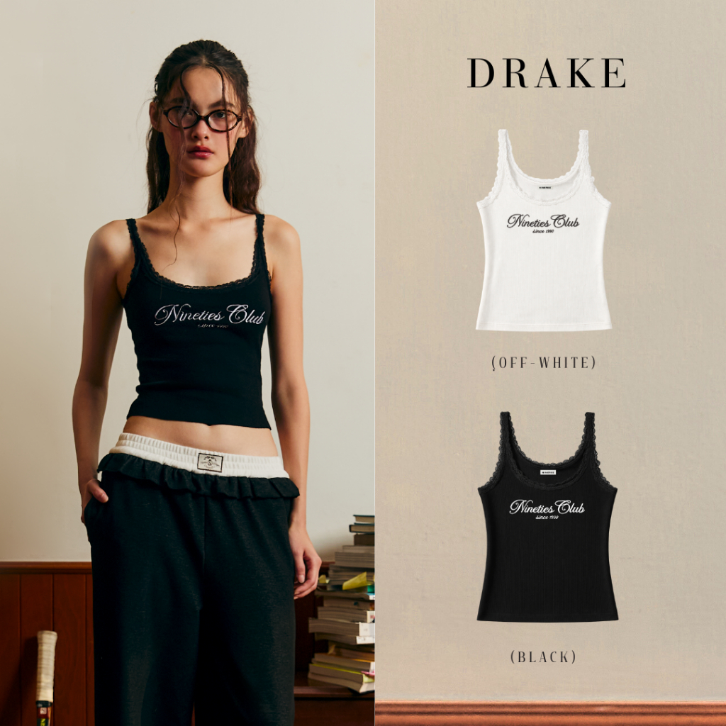 Nineties Design : Class Of Nineties Tank Top เสื้อสายเดี่ยวผ้าร่อง รุ่น Drake
