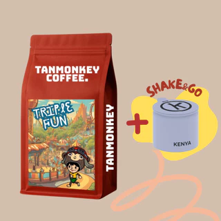 New!! Tanmonkey Coffee Triple Fun เมล็ดกาแฟคั่วเบลน Colombia Papua New Guinea Ethiopia