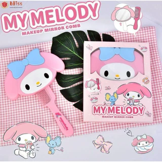 🇨🇳🎀🪞 หวี+กระจกพกพา Sanrio ลาย Kuromi / My Melody / Cinnamoroll 🎀🪞