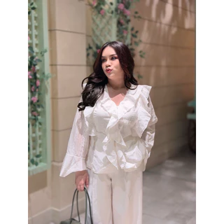 Maharani - Adella เสื้อแขนกระดิ่งสาวอวบ - อก40-48 - #T142