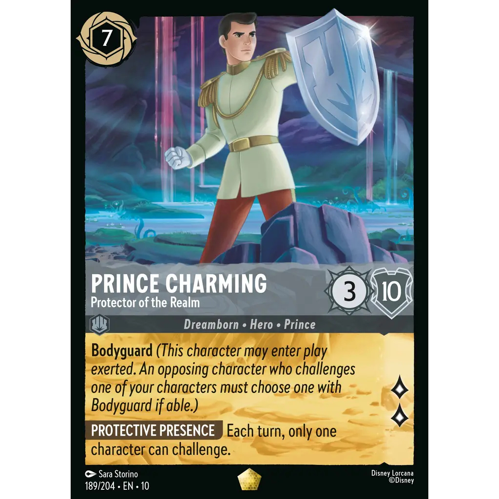 189/204 En 10 Prince Charming - Protector of the Realm L Char Single Card Disney LORCANA ENG [Ravens