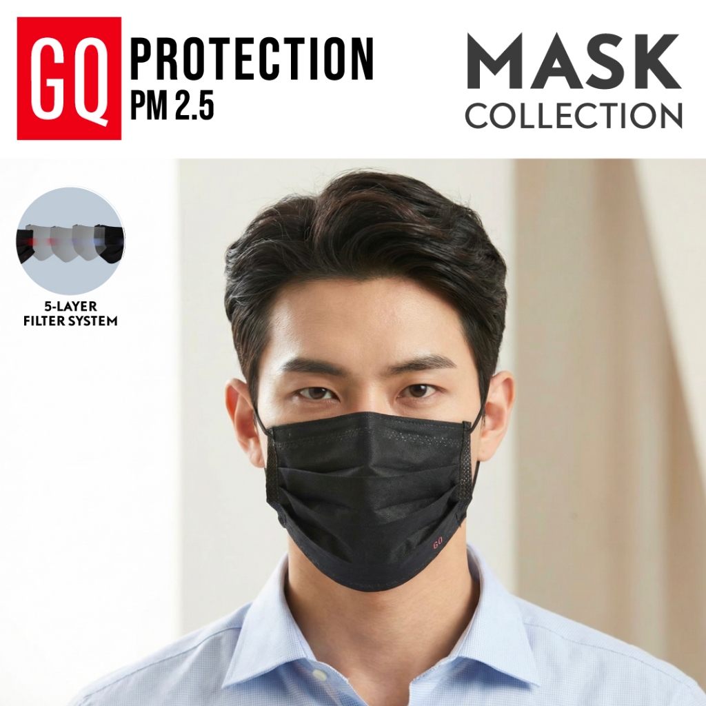 GQ PROTECTION PM2.5 Mask หน้ากากกันฝุ่น PM2.5 และอนุภาคขนาดเล็กระดับ 0.075 ไมครอน แพ็ค 2 ชิ้น ซักได้สูงสุด 25 ครั้ง