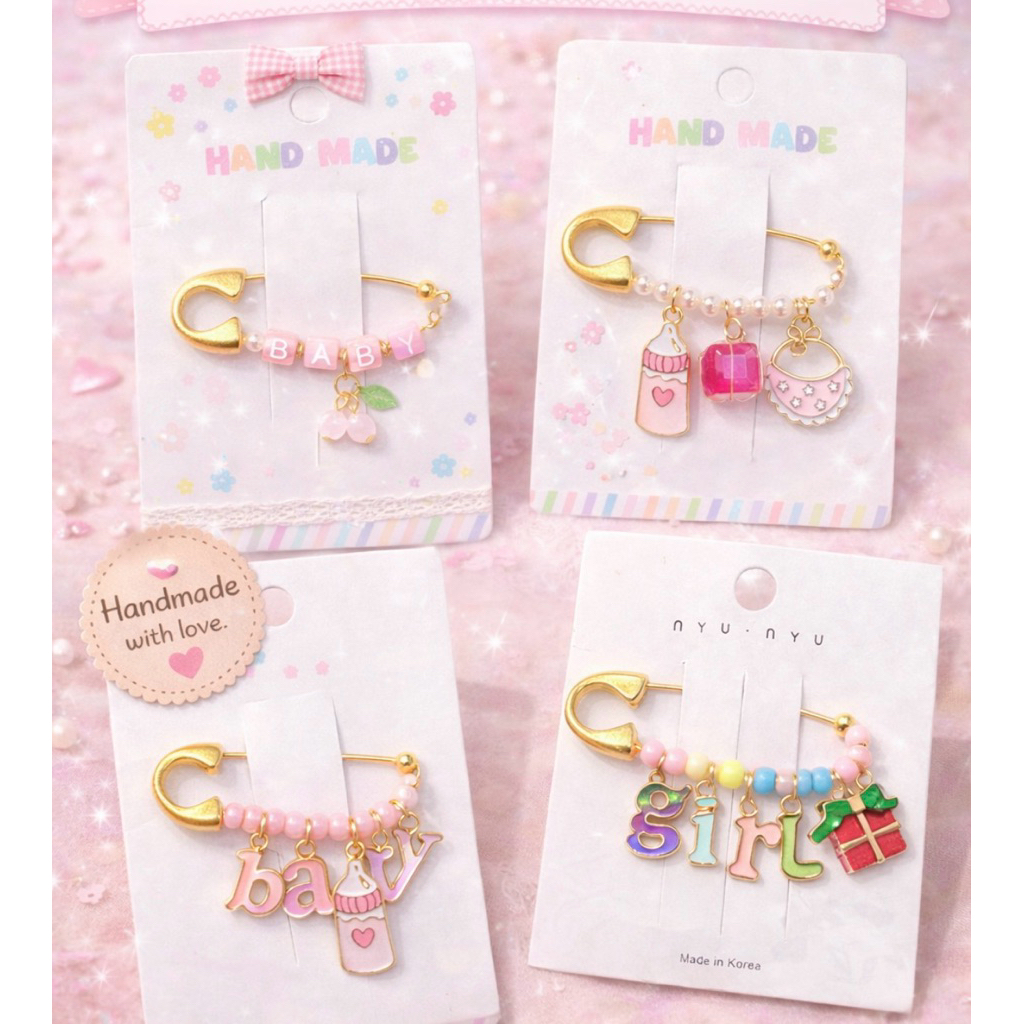 🇹🇭เข็มกลัดUสีทองพร้อมส่งในไทย🇹🇭