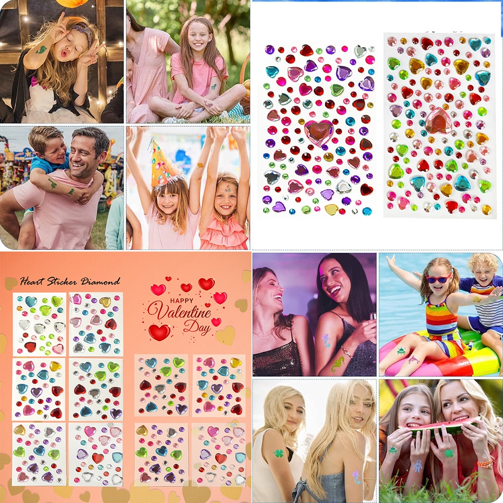 🧡สติ๊กเกอร์นูนหัวใจ💛สติกเกอร์รูปหัวใจ✔️พร้อมส่งในไทย งานDIY วันวาเลนไทน์ Stickerหัวใจ ปัจฉิม - 1