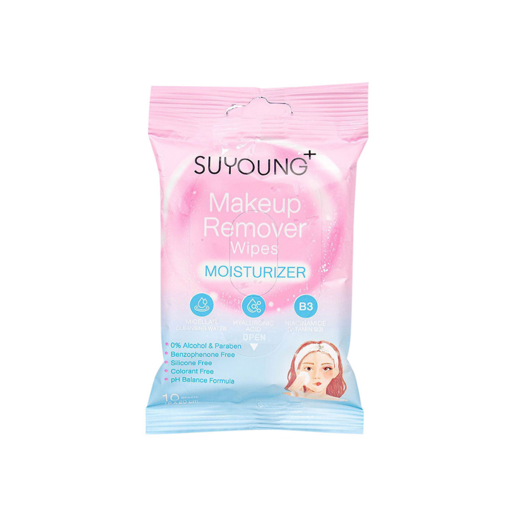 SUYOUNG+ Makeup Remover Wipes (Moisturizer) ผลิตภัณฑ์ทำความสะอาดผิวหน้า 10 sheets - รูปที่ 2