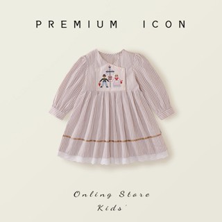 Mom Kids🌸พร้อมส่ง🌸ชุดเดรสเด็ก ชุดกระโปรงแฟชั่นแขนยาวเด็กผู้ห…