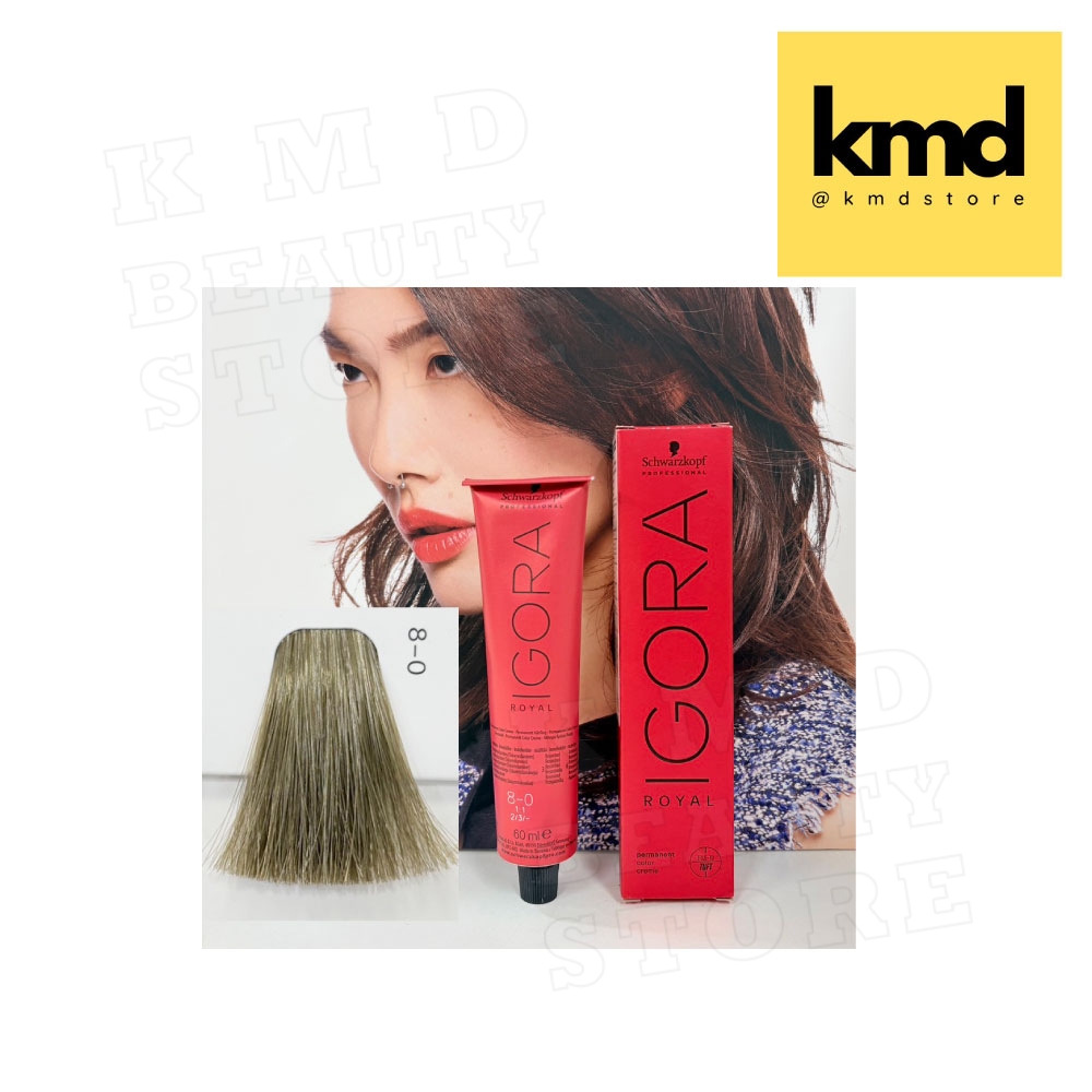 Schwarzkopf Igora Royal 8-0  ครีมเปลี่ยนสีผม ชวาร์สคอฟ อีโกร่า รอแยล เบอร์ 8-0 สีบลอนด์สว่าง 60 ml