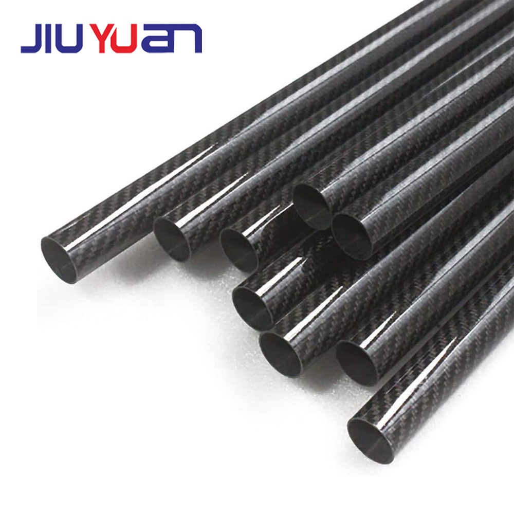 JIUYUAN 1m/0.5m ท่อคาร์บอนไฟเบอร์ Carbon Fiber Tube Glossy High Composite Hardness Material 3K Twill Matte (4-30mm)