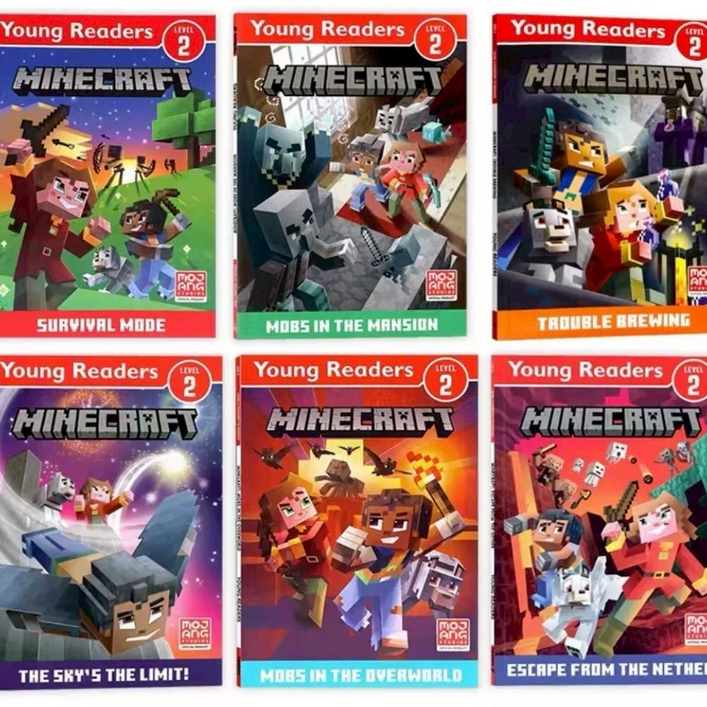 [SET 6 เล่ม] Minecraft Young Readers Level 2 – เปลี่ยนการอ่านให้เป็นเรื่องสนุกสำหรับคอเกมตัวน้อย!