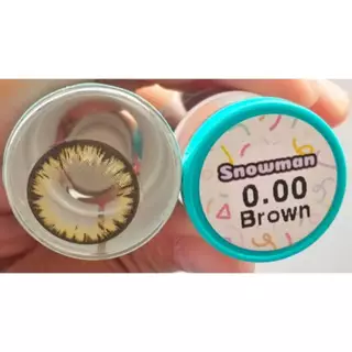 🔥คอนแทคเลนส์✨ขนาดบิ๊กอายโตมาก✨Snowman ( ilens )✨Brown/Gray