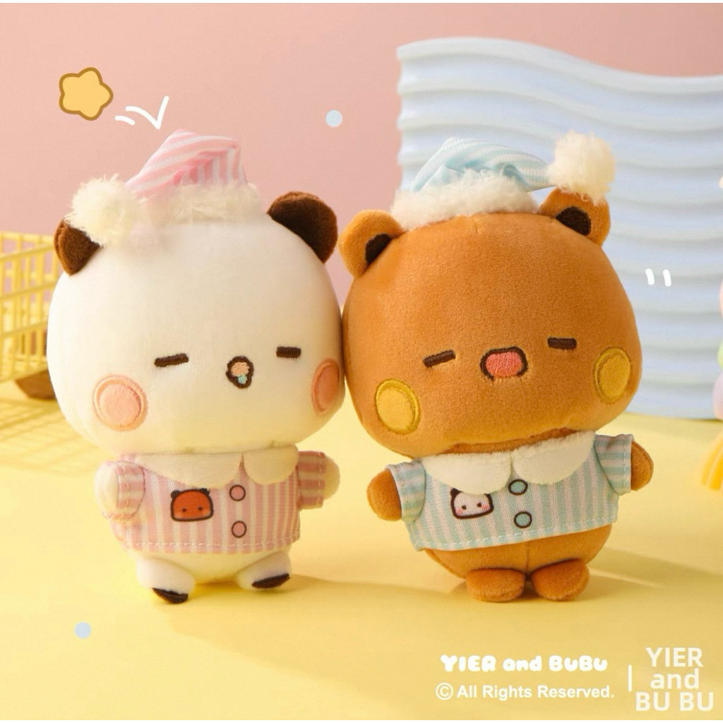 (พร้อมส่งจากไทย🇹🇭) สินค้ามาใหม่ พวงกุญแจ Bubu & Dudu Collection ใหม่ ชุดนอน สุดน่ารัก รูปแบบที่ 4