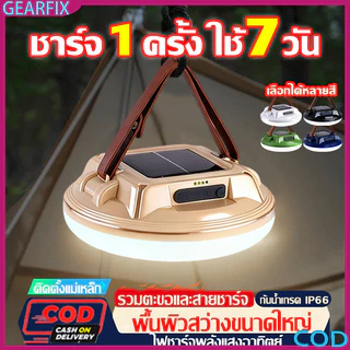 โคมไฟแคมป์ปิ้ง พกพา 20000mAh แบตฯใหญ่ ชาร์จType-C ไฟฉุกเฉิน กันน้ำ IP66 ใช้งานกลางแจ้ง