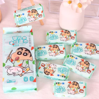 🧻 ทิชชู่เปียกแบบพกพา กระทัดรัดพกพาสะดวก ลายชินจัง | จัดส่งทันที 🚛