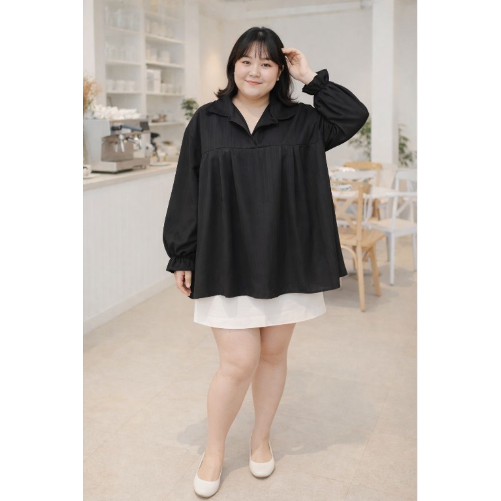เสื้อเชิ้ตไซส์ใหญ่ เสื้อผ้าไซส์ใหญ่ เสื้อคนอ้วน plussize อก 60 นิ้ว
