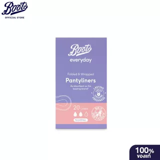 BOOTS FEMININE บู๊ทส์เฟมินีนเอฟวรี่เดย์ โฟล์ดแอนด์แรปด์แพนตี้ไลน์เนอร์สฟราแกรนซ์-นอร์มอล 20ชิ้น