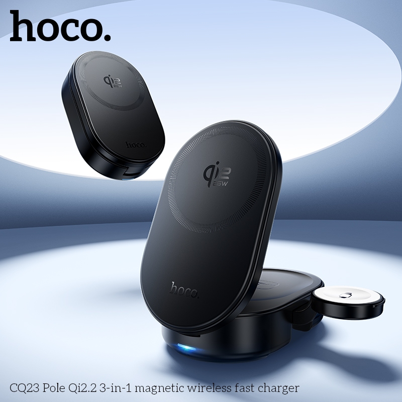 HOCO CQ23 แท่นชาร์จไร้สาย 3in1 รองรับโทรศัพท์ หูฟัง Watch รูปที่ 7