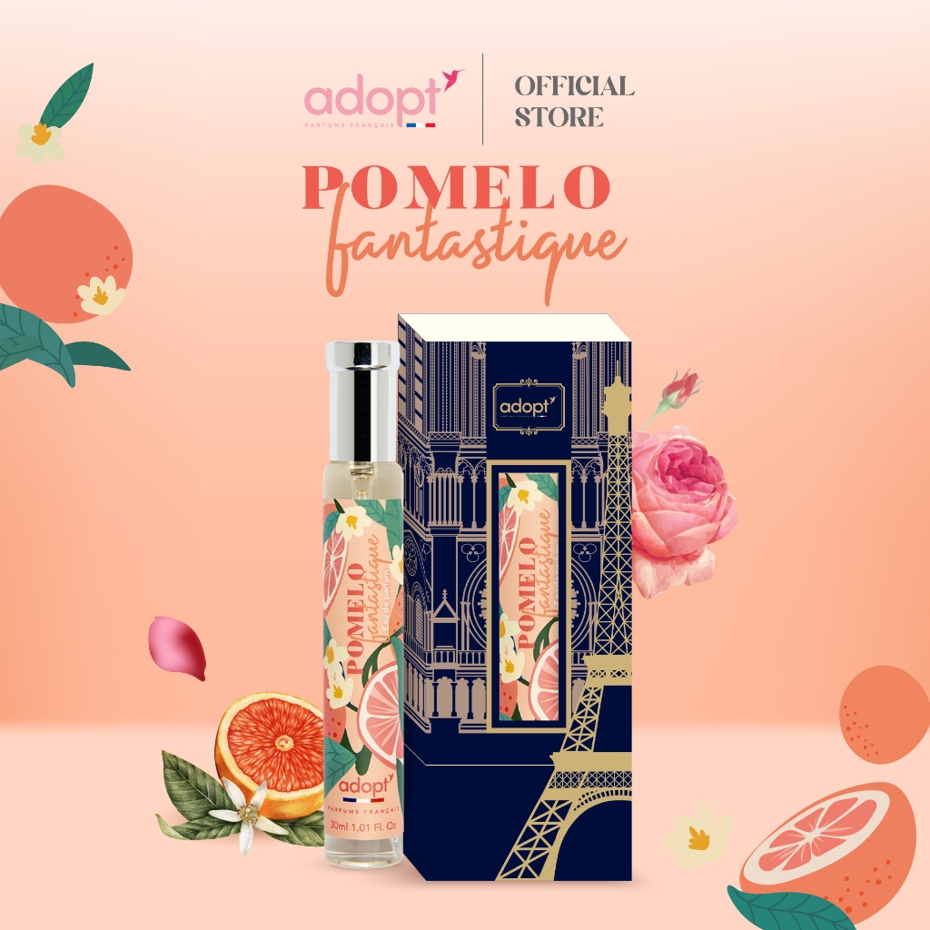 [แถมฟรี กลิ่น Framboise 1 ขวด] Pomelo โพเมโล Adopt parfums น้ำหอมพรีเมียมจากฝรั่งเศส