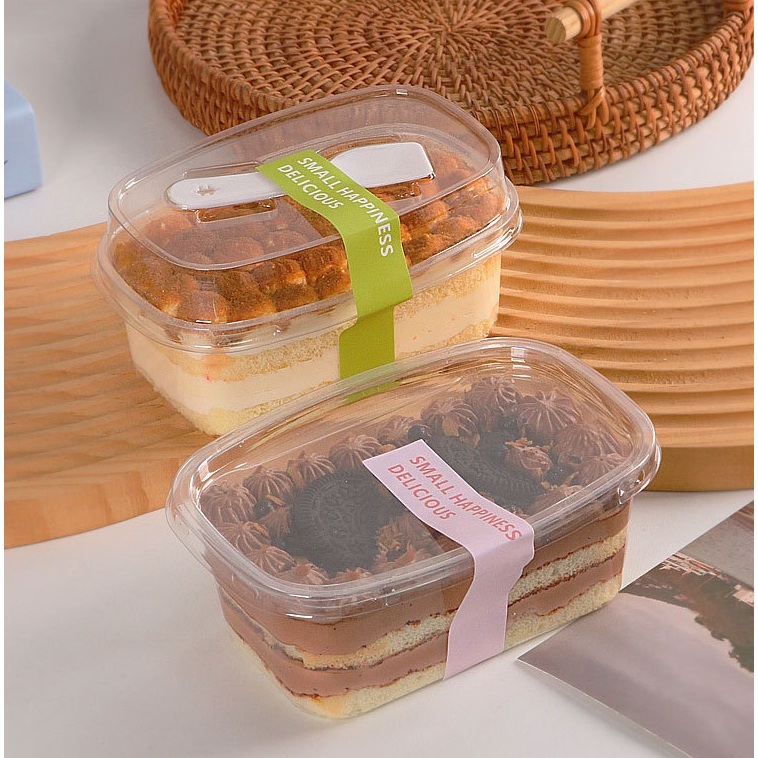 กล่องใส่ขนม PET กล่องใสพร้อมฝา (W092/300ml./20/50ชุด)