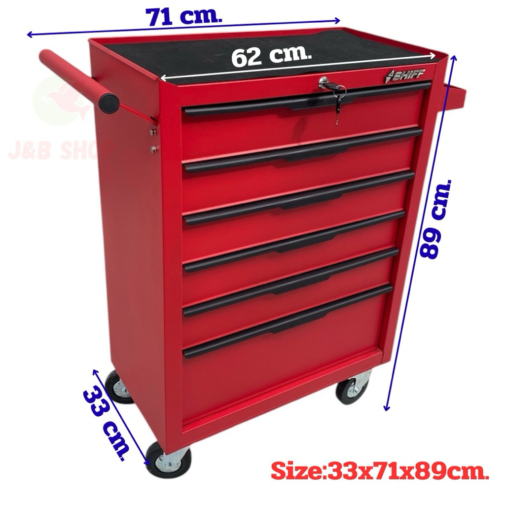 ตู้เก็บเครื่องมือช่าง 6ลิ้นชัก SHIFF สีแดง สินค้าพร้อมส่ง รูปที่ 2