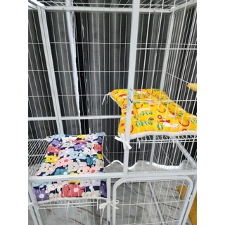 ผ้ารองนอน แบบผูกติดกรง หนานุ่ม