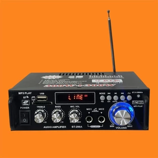 แอมป์ขยายเสียง ACDC มี Bluetooth /USB/SD/FM เครื่องขยาย 600W(300W+300W)BT-298A