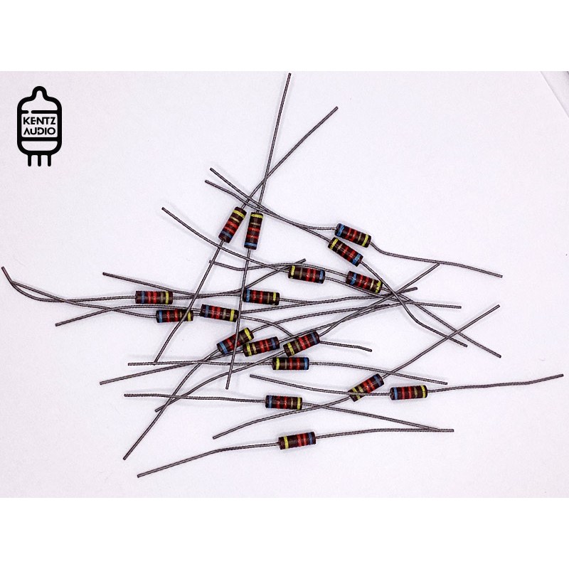 [NOS] ตัวต้านทาน ค่าสี 6.2KΩ 6K2 Carbon composition Resistor 1/2W 0.5W ค่ายืด วัดมาแล้วมีหลายค่า จาก