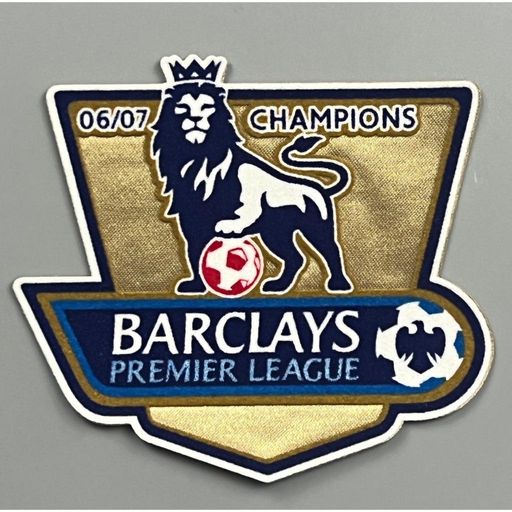 อาร์ม เสื้อฟุตบอล ย้อนยุค กัมมะหยี่ พรีเมียร์ลีค แชมป์ 2006-07 Retro English Premier League Patch Badge Football Shirt