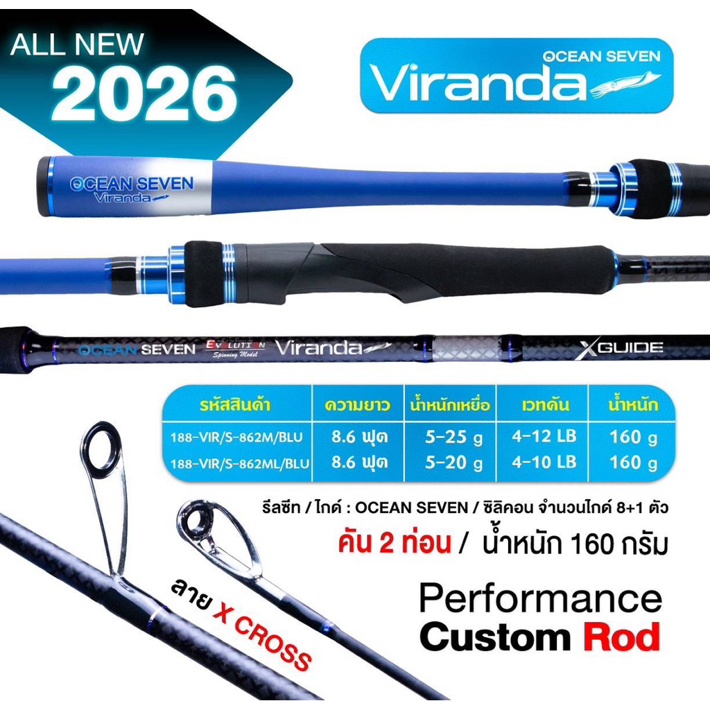 คันตกหมึก OCEAN SEVEN VIRANDA โอเชี่ยนเซเว่น รุ่นวิแรนด้า ปี2026
