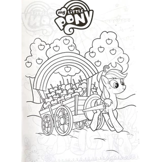 changkid สมุดภาพระบายสี Pony ม้าน้อย โพนี่ มาพร้อมสติกเกอร์ฟรีในเล่ม ฝึกสมาธิ เสริมสร้างจินตนาการ
