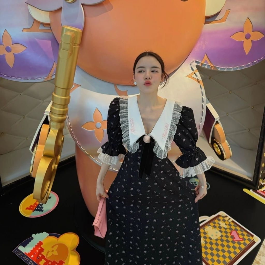 🎈FLAT2112 FF0541 : JOANNE YOUNG MAXI DRESS เดรสยาวเรียบหรู*S🍍