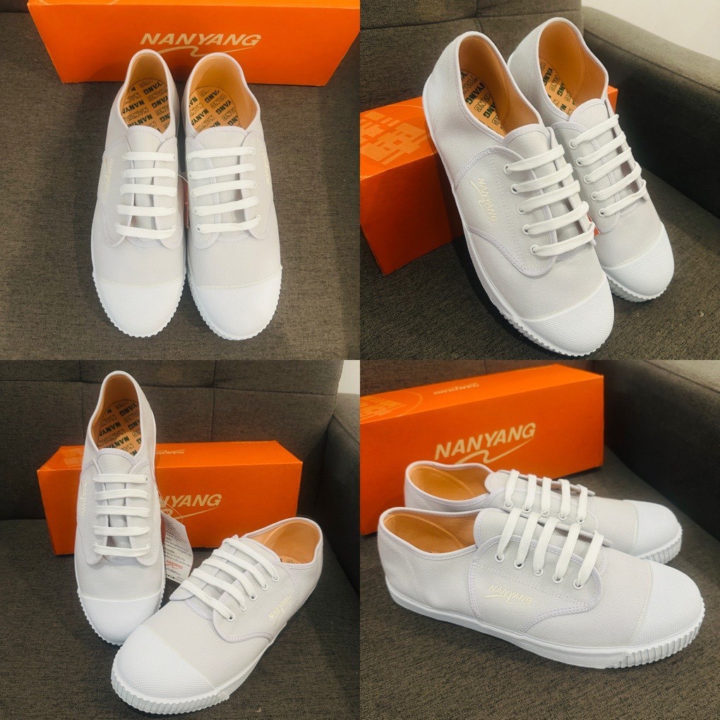 รองเท้าผ้าใบนักเรียน Nanyang สีขาว รุ่น205-S