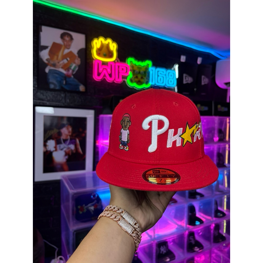 Remadereups 59FIFTY Cap Custom PHARRELL FITTED (V1 STAR)🧍🏾💫❤️🤍
