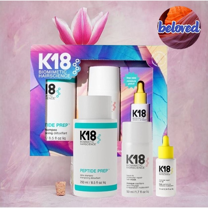 K18 Next-Level Repair Trio ประกอบไปด้วย Detox Shampoo 250 ml+Mask 50 ml+Oil 10 ml