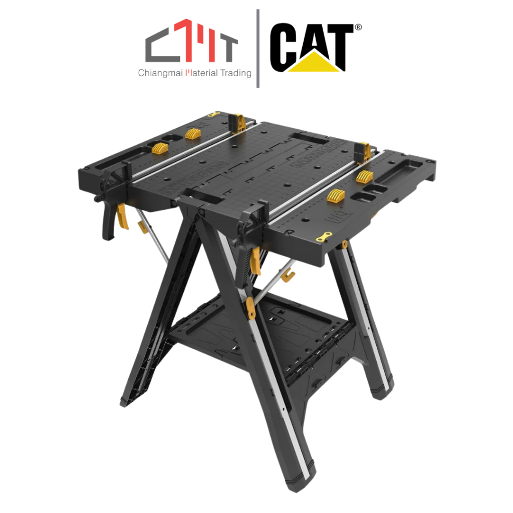 CAT โต๊ะเครื่องมือช่างและขาตั้งเลื่อย แบบพับได้ 2 in 1 No.DH1005