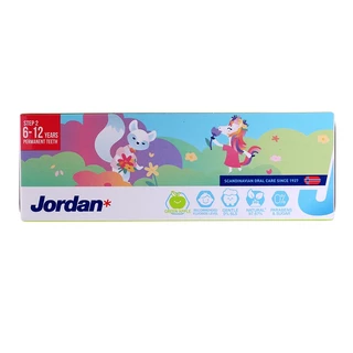 JORDAN จอร์แดนยาสีฟันสำหรับเด็กกลิ่นกรีนแอปเปิ้ล 6ถึง12 ปี 75กรัม [9555019004569]