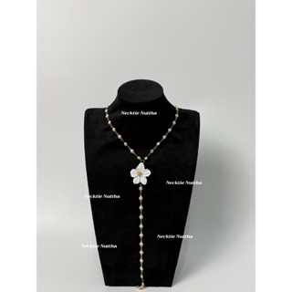 (สีทอง) GD-1-03-ดอกไม้ - พร้อมส่ง สร้อยคอ แฟชั่น สายคอสายฝอ