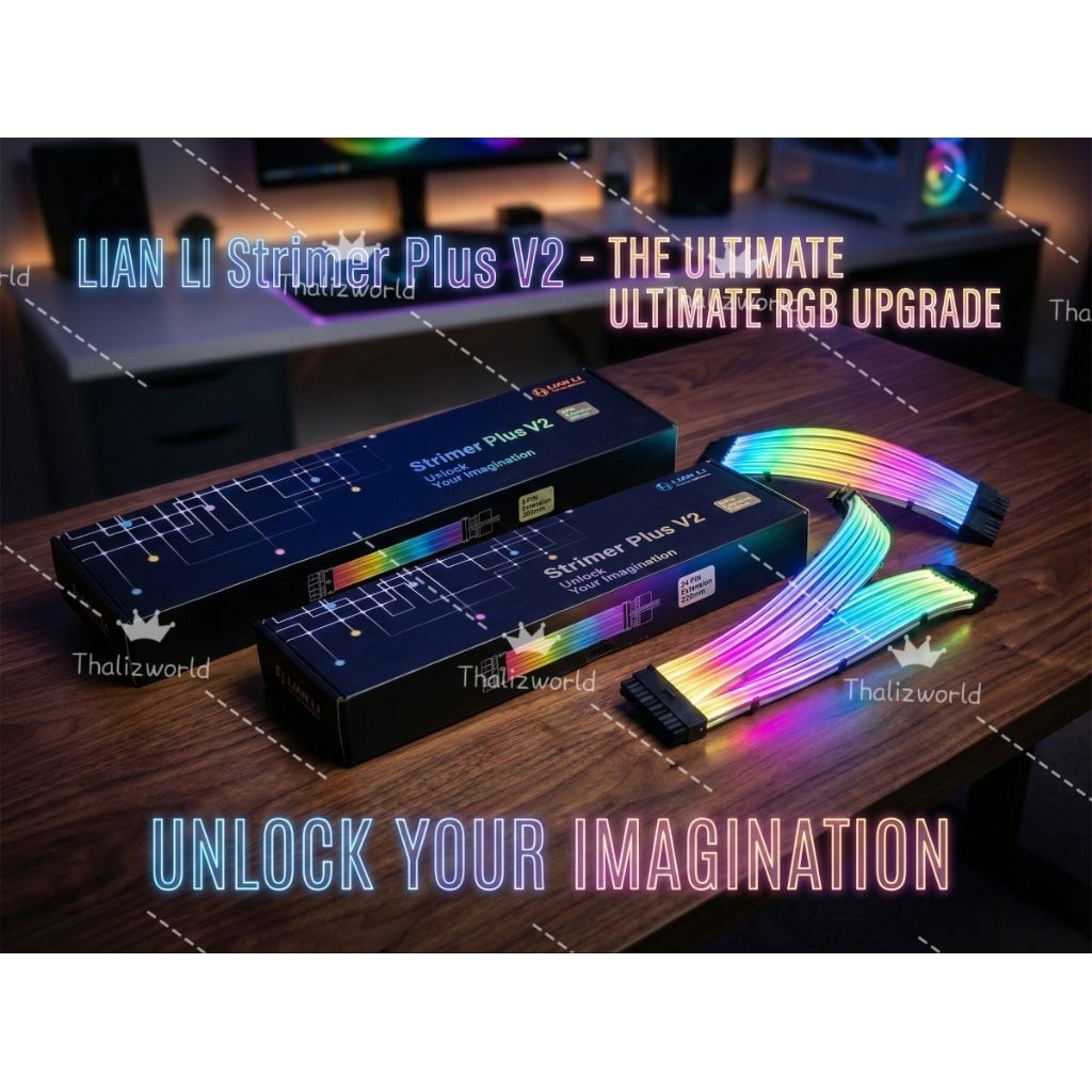มือสอง  LIAN-LI STRIMER PLUS  8 PIN(ครบSet) //// 24 PIN (24 PINไม่มีกล่อง Controller) ARGB V2 Extens