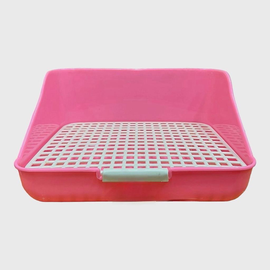 ห้องน้ำกระต่าย ขนาดใหญ่ 27×14×21cm แบบใหม่และเก่า มีตะแกรงเหล็กและตัวล๊อคกรง