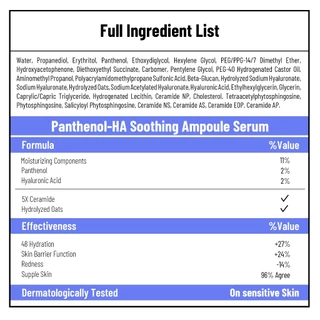Formulogic: Panthenol-HA Soothing Ampoule Serum แอมพูลเซรั่มสำหรับการดูแลผิว ให้ผิวรู้สึกชุ่มชื้น สบายผิว และดูสุขภาพดี