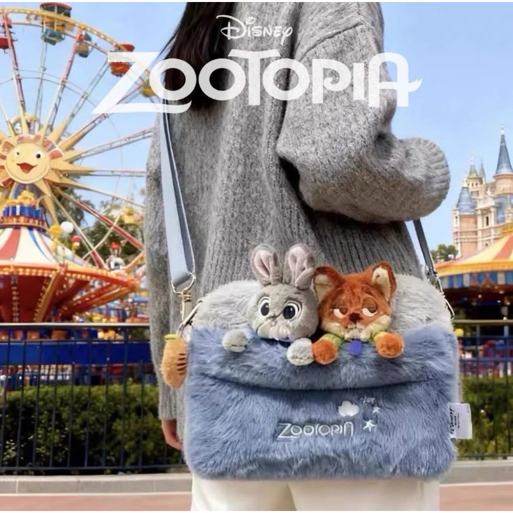 กระเป๋า         พก Judy & Nick ไปด้วยทุกที่ สะพายไปเดินเที่ยว ขนาด : 22x2x16cm