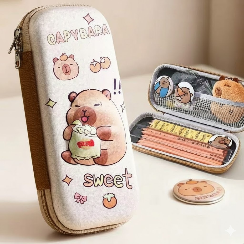 [B3D318] กล่องดินสอ คาปิบาร่า Capybara กระเป๋าดินสอ ลายน่ารัก กล่องใส่อุปกรณ์การเรียน กล่องดินสอ 3 มิติ ดีไซน์น่ารัก สำห - รูปที่ 5