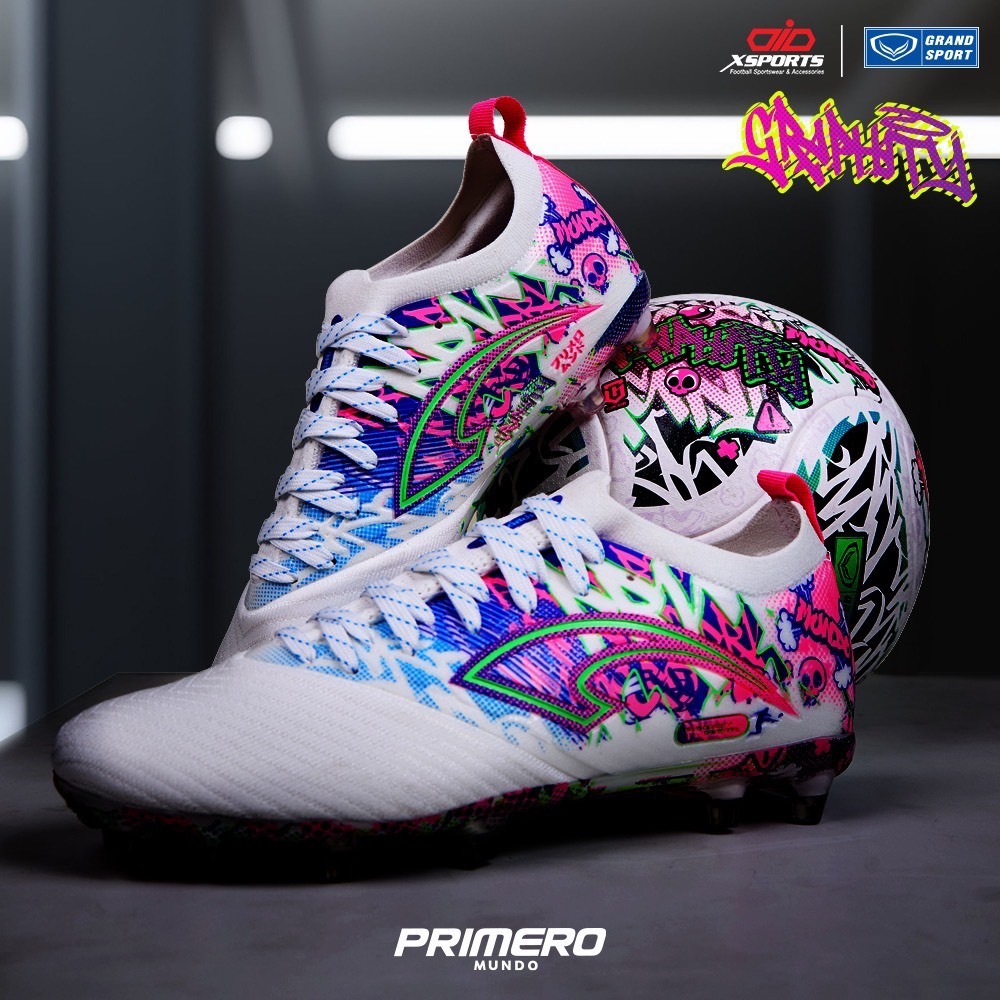รองเท้าสตั๊ด Grand Sport รุ่น PRIMERO MUNDO OIO X GRAND SPORT EDITION รองเท้าฟุตบอล ผ้าถัก KNIT น้ำห