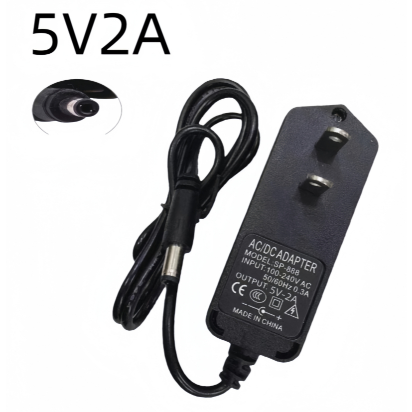 DC อะแดปเตอร์ 5V 2A หัว5.5x2.5mm ใช้ได้หลายอย่างทีกำลังเท่ากัน