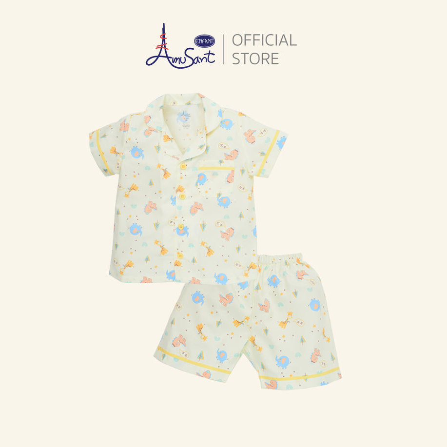 AMUSANT ชุดนอนแขนสั้น ขาสั้น ลายช้าง  1 ปี -10 ปี  EH1N51