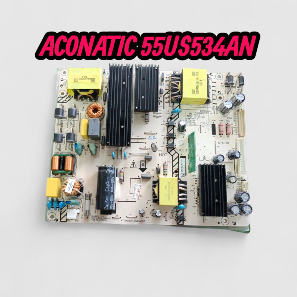 บอร์ดซับพลายทีวีAconatic55นิ้วรุ่น55US534ANแท้ถอด
