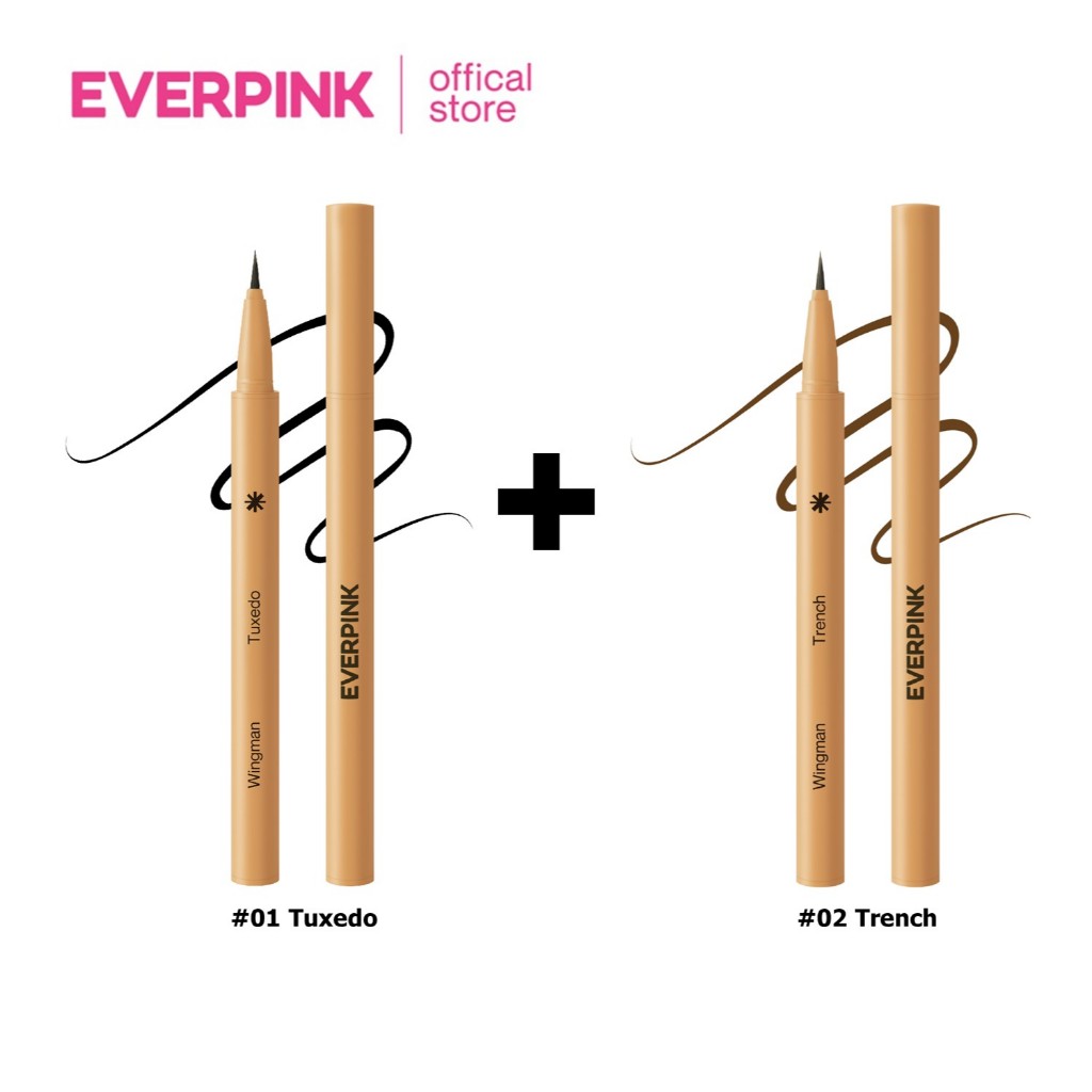 [ ซื้อคู่ถูกกว่า ] EVERPINK Wingman Eyeliner อายไลนเนอร์เนื้อฟิล์ม แปรงนุ่ม เขียนลื่น 0.5ml (EXP: 11/28)