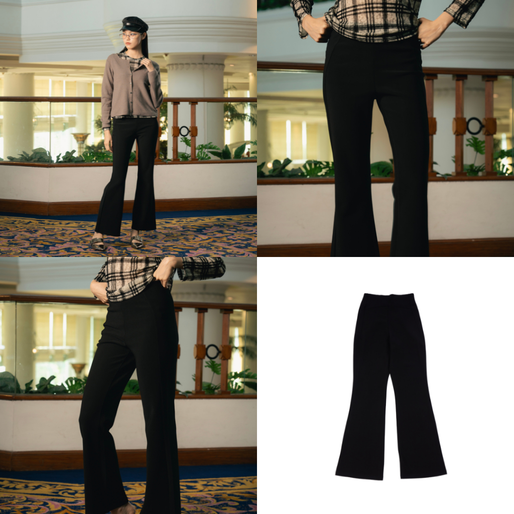 EVERYDAY - Firm Skinny Pants กางเกงขายาวสีดำเอวเรียบ กางเกงขาม้า