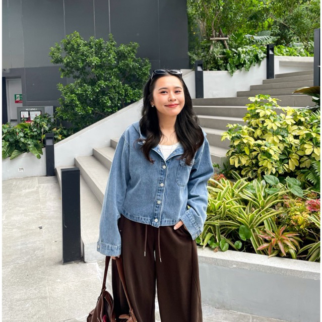 Summerstuff - HOODIE DENIM JACKET แจ็กเก็ตฮู้ดดี้ผ้ายีนส์ฟอก - รูปที่ 4